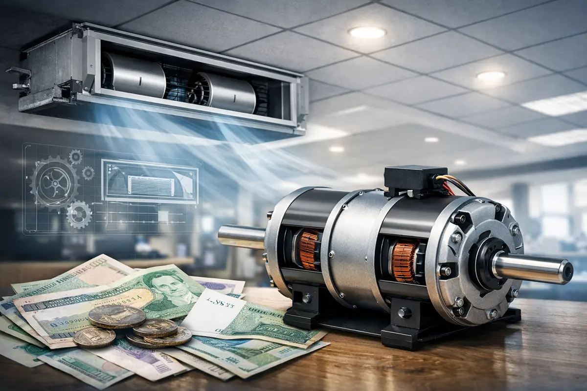 قیمت موتور فن کویل دو شفت