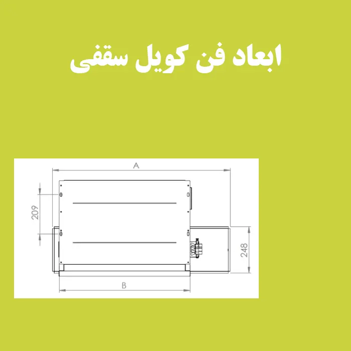 ابعاد فن کویل سقفی