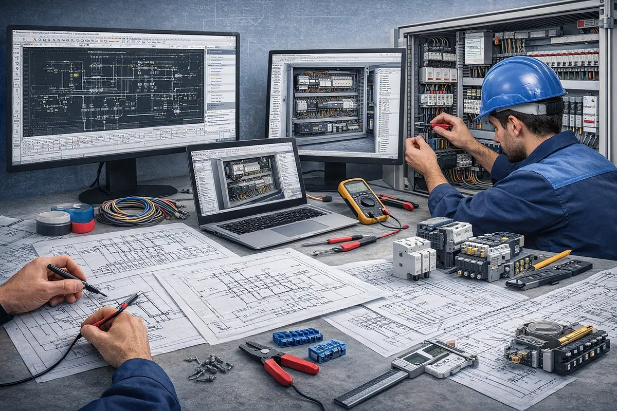 طراحی مدار و نقشهکشی تابلو برق هواساز